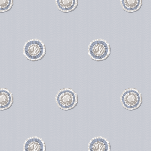 Rosette Wallpaper in Carolina Blue