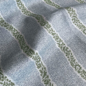 Lombard Stripe Fabric in Sky Green